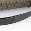 CELINE C Sulky Shoulder Bag Canvas Navy Beige Auth 100162-14