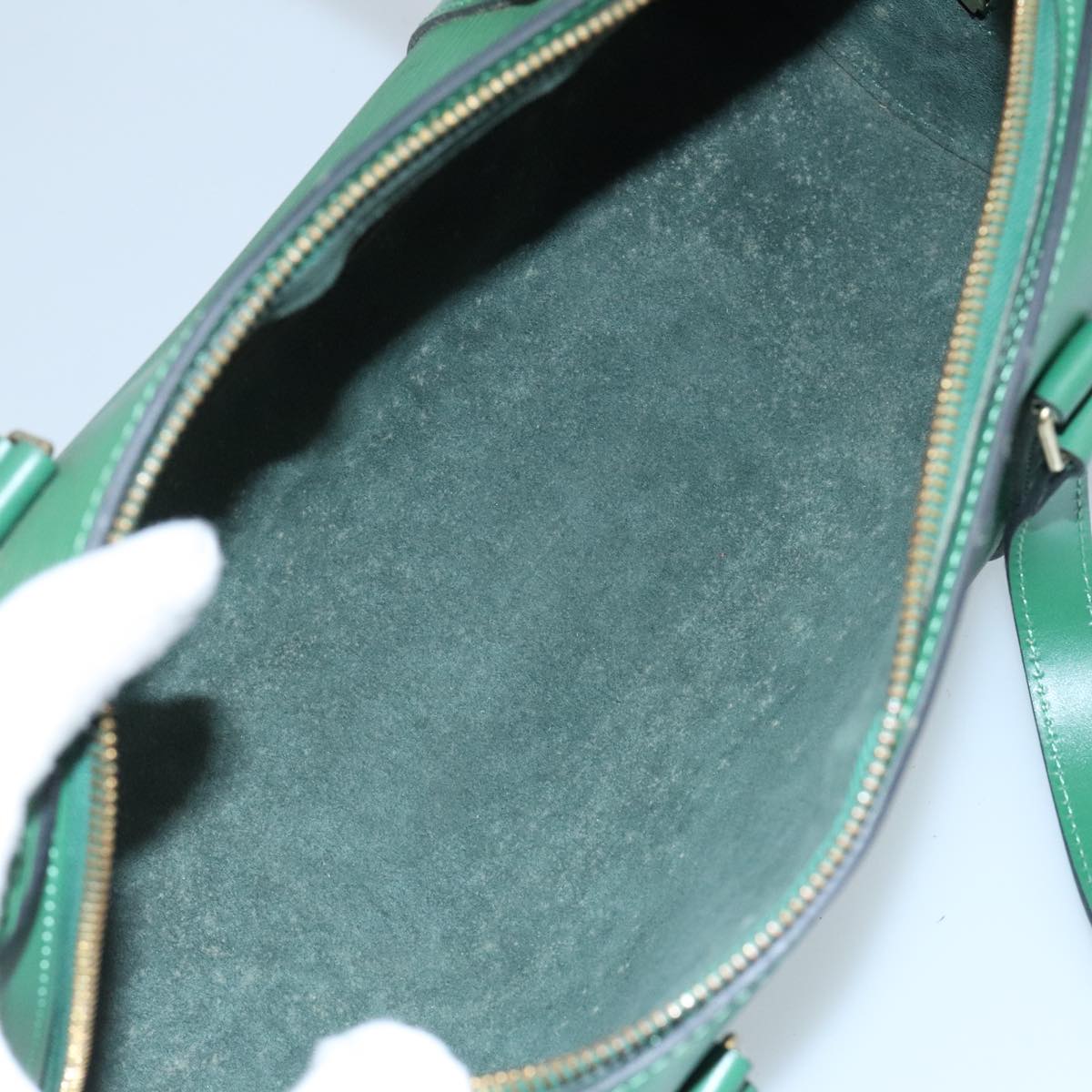 LOUIS VUITTON Epi Soufflot Hand Bag Green M52224 LV Auth 100170