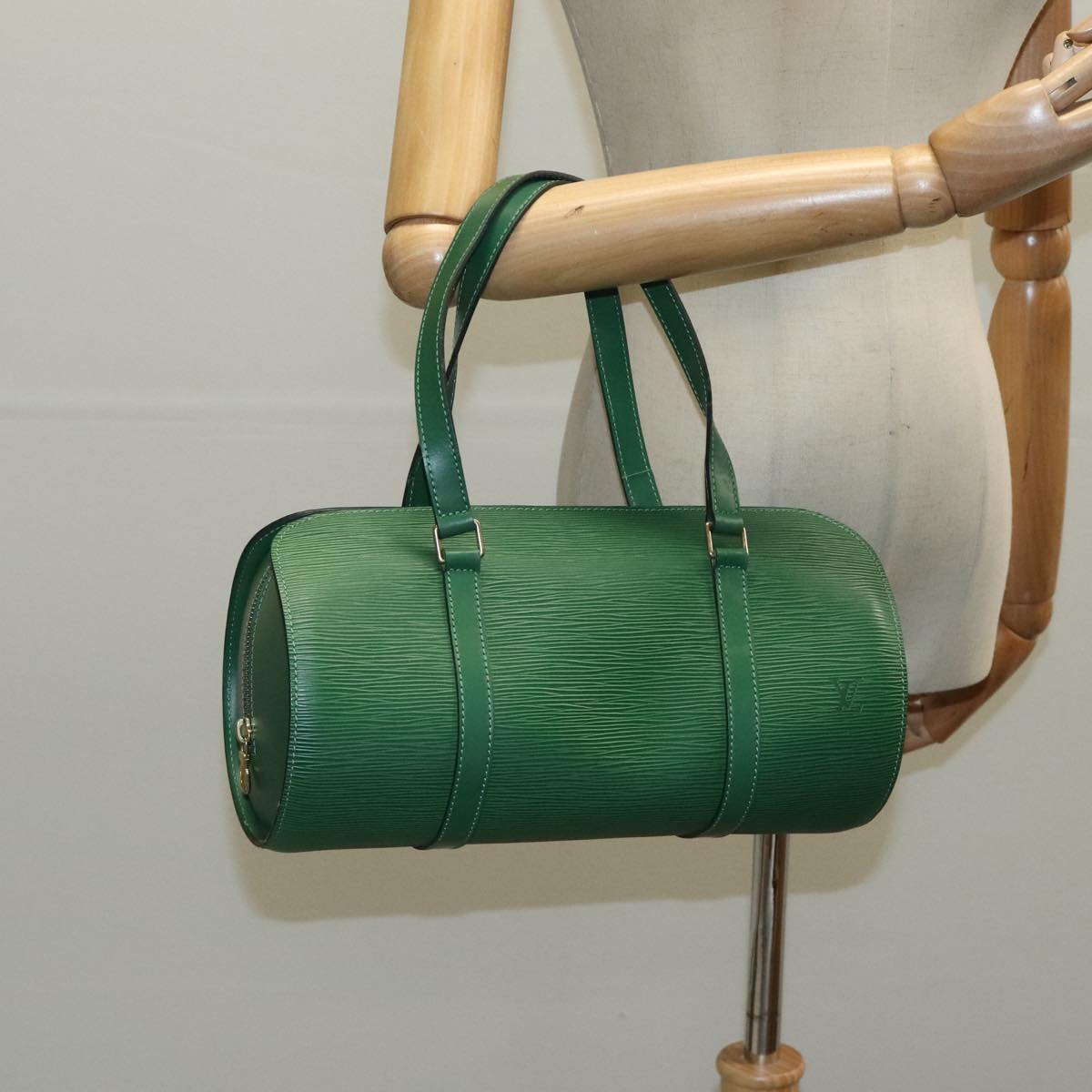 LOUIS VUITTON Epi Soufflot Hand Bag Green M52224 LV Auth 100170