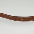 CELINE Macadam Canvas Shoulder Bag PVC Leather Brown Gold Auth 100176-18