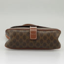 CELINE Macadam Canvas Shoulder Bag PVC Leather Brown Gold Auth 100176-5