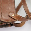 CELINE Macadam Canvas Shoulder Bag PVC Leather Brown Gold Auth 100176-23