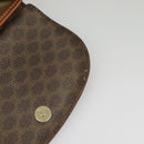 CELINE Macadam Canvas Shoulder Bag PVC Leather Brown Gold Auth 100176-26