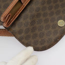 CELINE Macadam Canvas Shoulder Bag PVC Leather Brown Gold Auth 100176-27