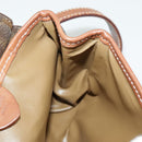 CELINE Macadam Canvas Shoulder Bag PVC Leather Brown Gold Auth 100176-29