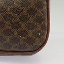 CELINE Macadam Canvas Shoulder Bag PVC Leather Brown Gold Auth 100176-14