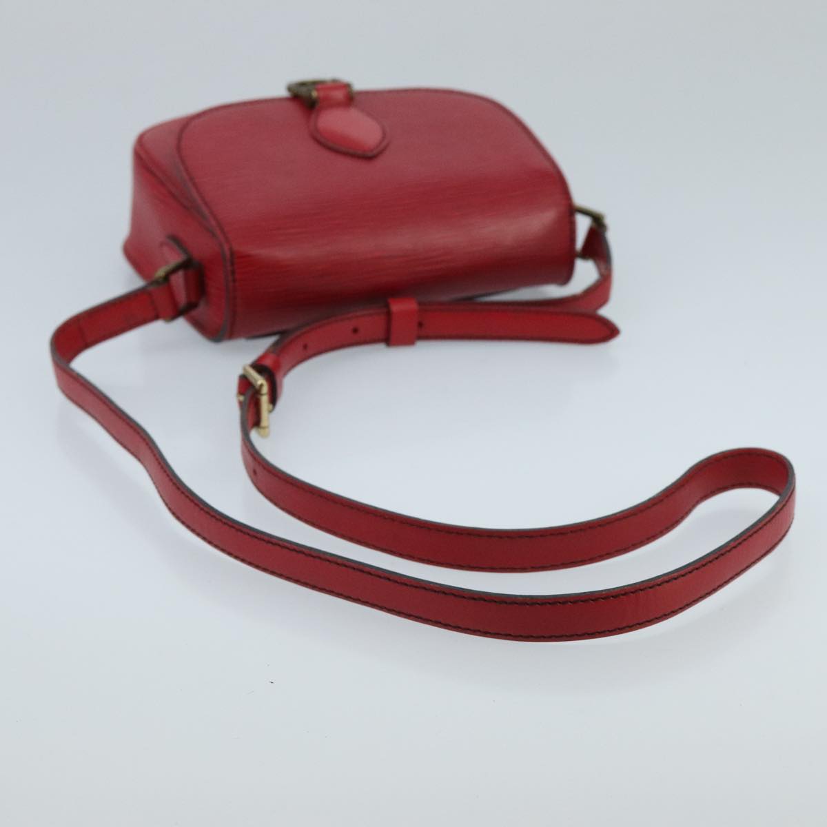 LOUIS VUITTON Epi Saint Cloud PM Shoulder Bag Red M52217 LV Auth 100178