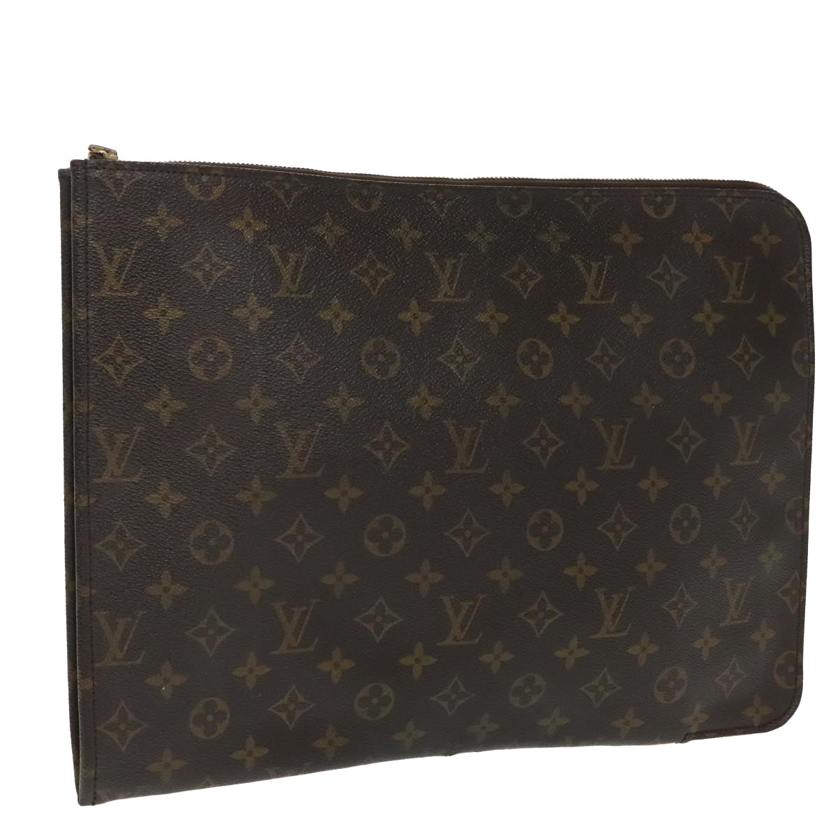 LOUIS VUITTON Monogram Posh Documents Clutch Bag M53456 LV Auth 100181