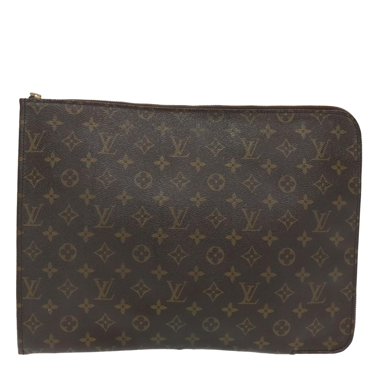 LOUIS VUITTON Monogram Posh Documents Clutch Bag M53456 LV Auth 100181