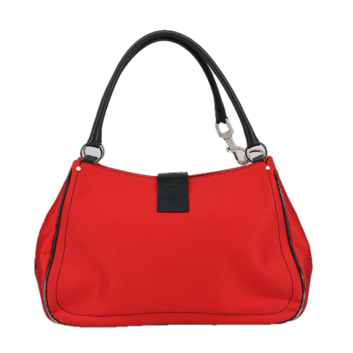 Christian Dior Hardcore Shoulder Bag Canvas Silver Red Auth 100209 - 0