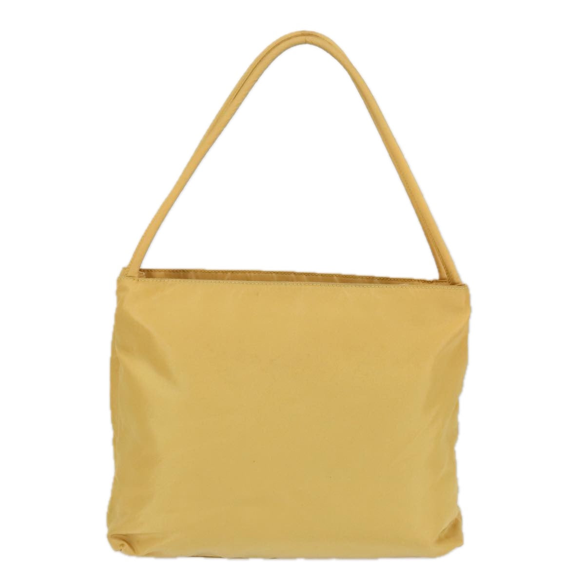 PRADA Tote Bag Nylon Yellow Silver Auth 100215 - 0