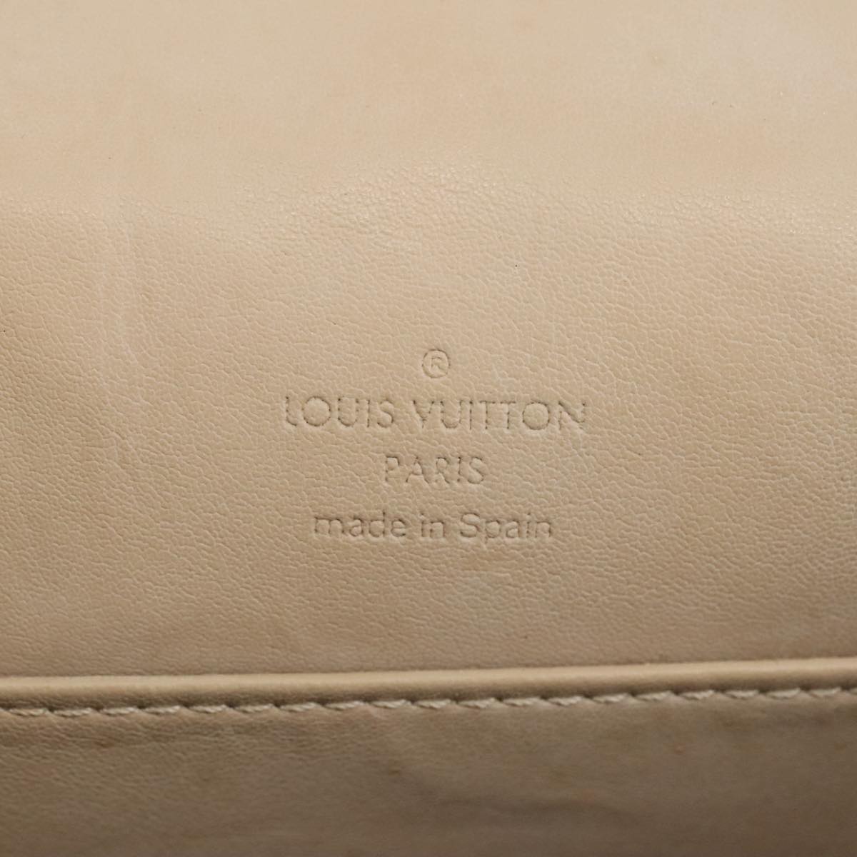 LOUIS VUITTON Monogram Vernis Thompson Street Bag Beige M91301 LV Auth 100218