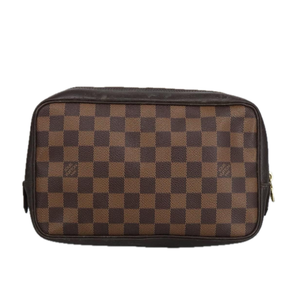 LOUIS VUITTON Damier Ebene Trousse Toilette 25 Clutch Bag N47624 LV Auth 100256 - 0