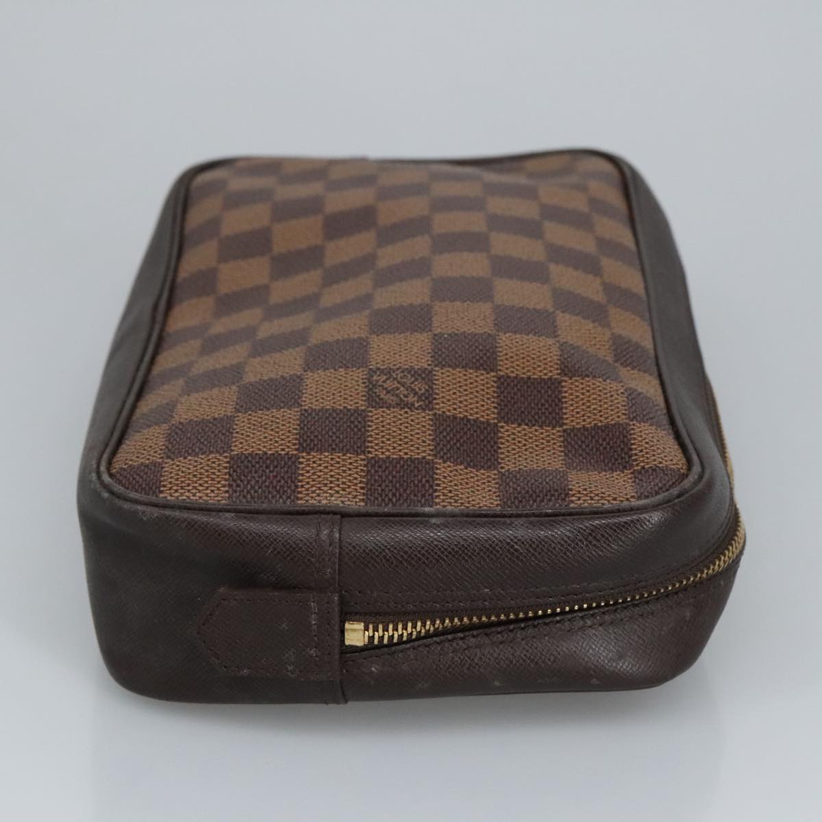 LOUIS VUITTON Damier Ebene Trousse Toilette 25 Clutch Bag N47624 LV Auth 100256