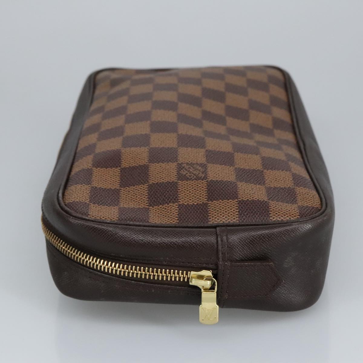 LOUIS VUITTON Damier Ebene Trousse Toilette 25 Clutch Bag N47624 LV Auth 100256