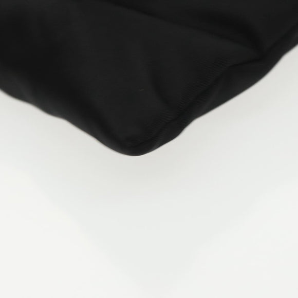 PRADA Chain Shoulder Bag Nylon Black Silver Auth 100262AV