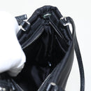 PRADA Chain Shoulder Bag Nylon Black Silver Auth 100262AV-22