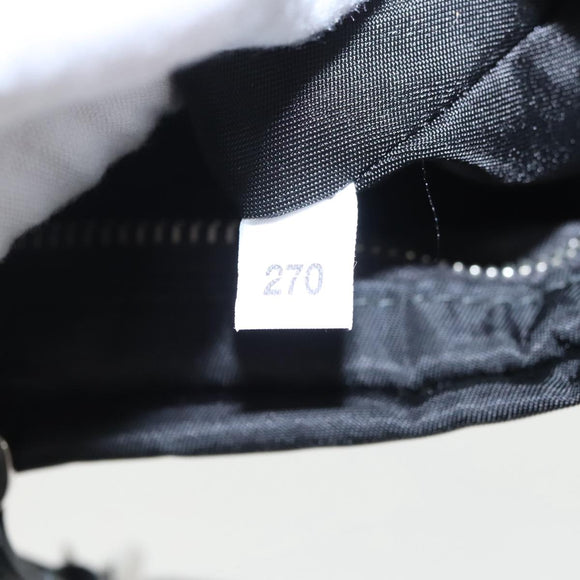 PRADA Chain Shoulder Bag Nylon Black Silver Auth 100262AV