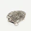 PRADA Chain Shoulder Bag Nylon Black Silver Auth 100262AV-24