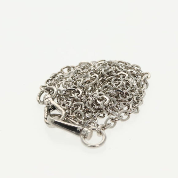 PRADA Chain Shoulder Bag Nylon Black Silver Auth 100262AV