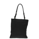 PRADA Chain Shoulder Bag Nylon Black Silver Auth 100262AV-2