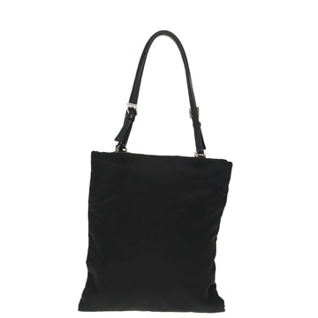 PRADA Chain Shoulder Bag Nylon Black Silver Auth 100262AV - 0