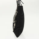 PRADA Chain Shoulder Bag Nylon Black Silver Auth 100262AV-3