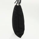 PRADA Chain Shoulder Bag Nylon Black Silver Auth 100262AV-4
