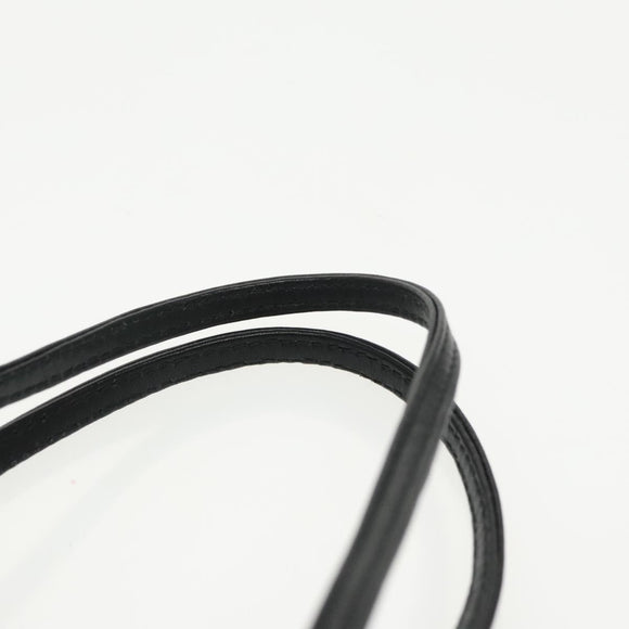 PRADA Chain Shoulder Bag Nylon Black Silver Auth 100262AV