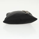 PRADA Chain Shoulder Bag Nylon Black Silver Auth 100262AV-5