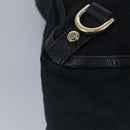 GUCCI GG Canvas Tote Bag Black Gold 130739 Auth 100265-15