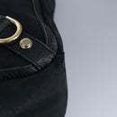 GUCCI GG Canvas Tote Bag Black Gold 130739 Auth 100265-16