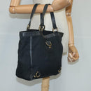 GUCCI GG Canvas Tote Bag Black Gold 130739 Auth 100265-21