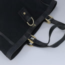GUCCI GG Canvas Tote Bag Black Gold 130739 Auth 100265-6