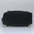 GUCCI GG Canvas Tote Bag Black Gold 130739 Auth 100265-5