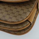 GUCCI Micro GG Supreme Shoulder Bag PVC Beige Gold 001 406 1780 Auth 100267-14