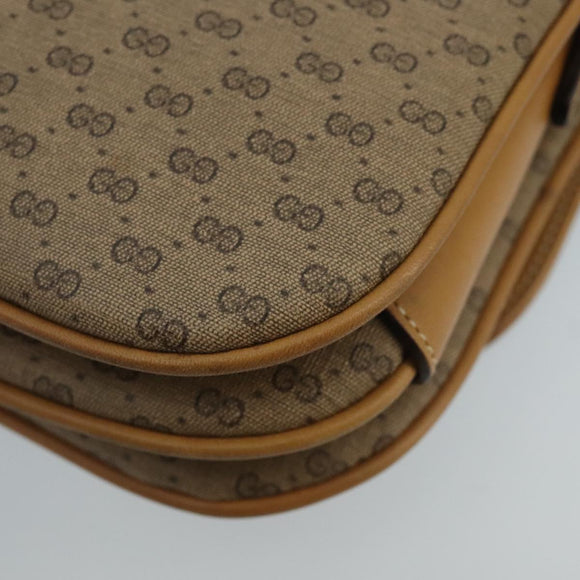 GUCCI Micro GG Supreme Shoulder Bag PVC Beige Gold 001 406 1780 Auth 100267