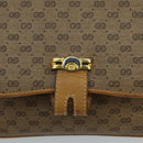 GUCCI Micro GG Supreme Shoulder Bag PVC Beige Gold 001 406 1780 Auth 100267-9