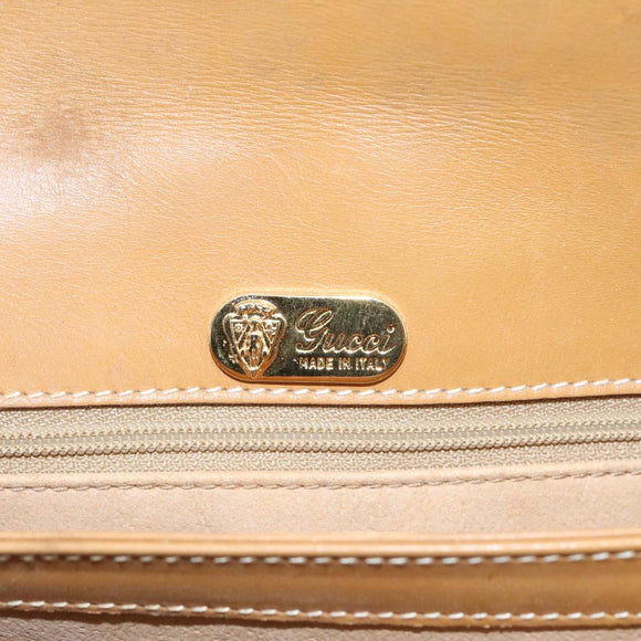 GUCCI Micro GG Supreme Shoulder Bag PVC Beige Gold 001 406 1780 Auth 100267