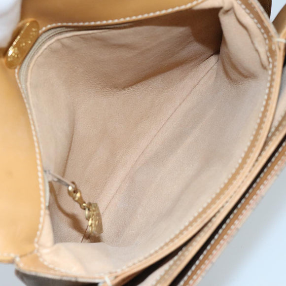 GUCCI Micro GG Supreme Shoulder Bag PVC Beige Gold 001 406 1780 Auth 100267