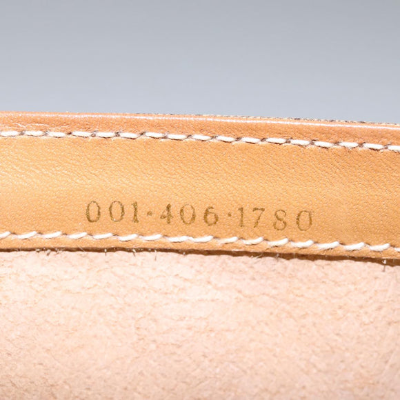 GUCCI Micro GG Supreme Shoulder Bag PVC Beige Gold 001 406 1780 Auth 100267