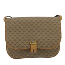 GUCCI Micro GG Supreme Shoulder Bag PVC Beige Gold 001 406 1780 Auth 100267-13