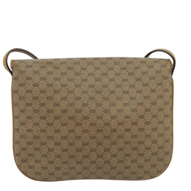 GUCCI Micro GG Supreme Shoulder Bag PVC Beige Gold 001 406 1780 Auth 100267 - 0