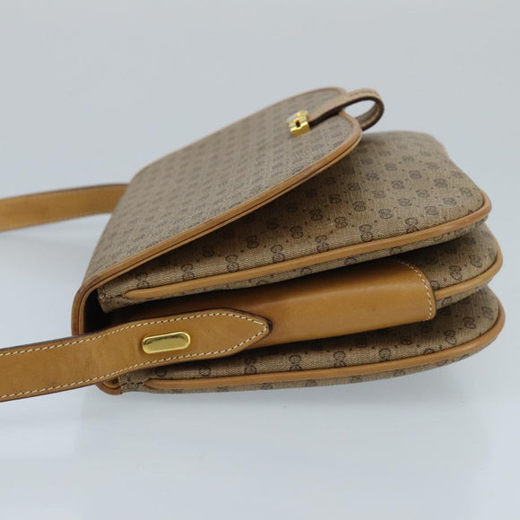 GUCCI Micro GG Supreme Shoulder Bag PVC Beige Gold 001 406 1780 Auth 100267