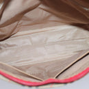 BURBERRY Nova Check Tote Bag Canvas Leather Beige Red Auth 100281-11