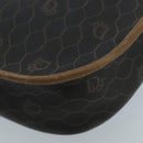 Christian Dior Honeycomb Canvas Shoulder Bag PVC Gold Black Auth 100296-15