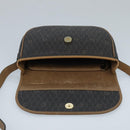 Christian Dior Honeycomb Canvas Shoulder Bag PVC Gold Black Auth 100296-10