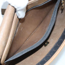 Christian Dior Honeycomb Canvas Shoulder Bag PVC Gold Black Auth 100296-21