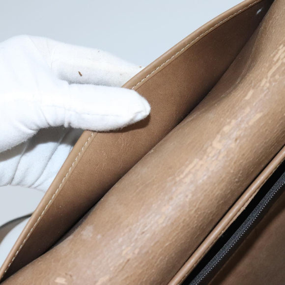 Christian Dior Honeycomb Canvas Shoulder Bag PVC Gold Black Auth 100296