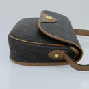 Christian Dior Honeycomb Canvas Shoulder Bag PVC Gold Black Auth 100296-3